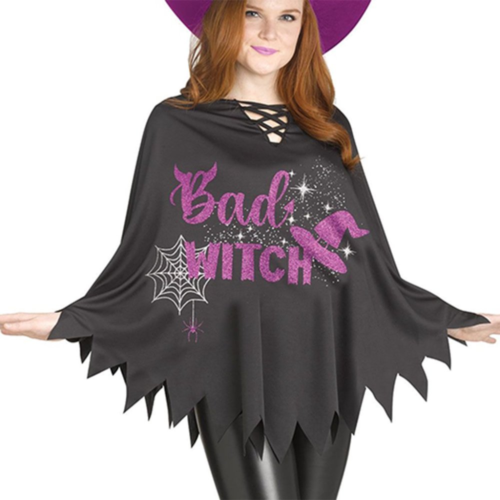 "Bad Witch" Costume Poncho Cape Easy Halloween Costume for Witches !